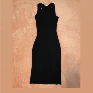 Black Body Con Party Midi Dress